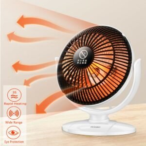 200W Portable Mini Electric Heater Fan Winter Air Warmer Silent Desk Home Office