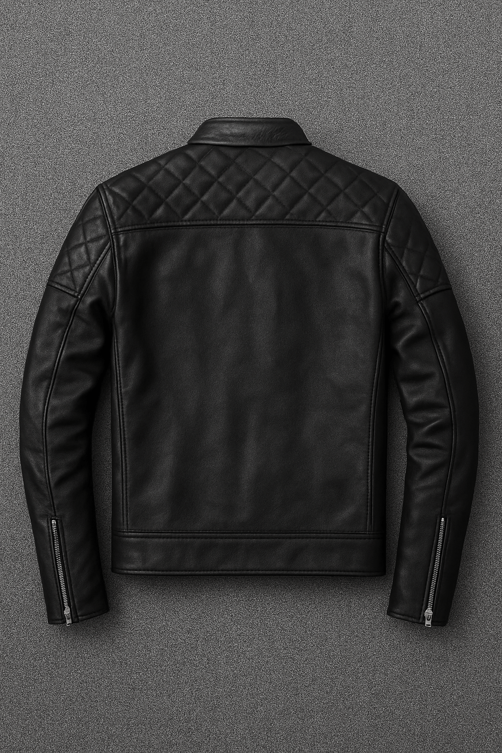 Men’s Cowhide Lord Black+Red+Green+Any Leather Jacket - Image 3