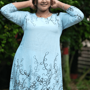 Ladies Short Camij Pant Pajama Set – Sky Blue