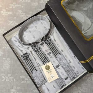 Regular Fit Embroidered Semi-Formal Panjabi