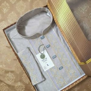 Green Cotton Semi Fit Panjabi for Men is made with premium cotton fabric, offering comfort, style and a perfect semi-formal look.